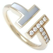 Pre-Owned TIFFANY&Co. Tiffany T Wire Ring Diamond Mother of Pearl 750PG Pink Gold K18RG Rose 291685 (Like New)