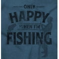 thumbnail image 2 of Fishing Funny Happy Angler Fishermens Men's Graphic T Shirt Tees Brisco Brands S, 2 of 6