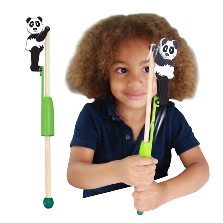 Animal Acrobats - Panda from Deluxebase. Animal Themed Wooden Toddler Toys. Traditional Style Kids Toys. Cute Jungle Animals Figures Eco Wood Educational Toys and Kids Party Favors.