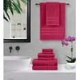 thumbnail image 4 of 100% Cotton 6-Piece Towel Set - Absorbent and Fade Resistant Bath Towels Set (Burgundy), 4 of 4