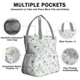 thumbnail image 3 of Pioneer Flower Floral Print Pattern Drawstring Lunch Bag Women - Drawstring Lunch Bag Insulated for Work Office - Stain-Resistant Large Lunchbags for Women with Multi-Pockets, 3 of 6