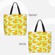 thumbnail image 2 of Easygdp Bananas On A Striped Bolsa Tote para Mujer, Bolso de Hombro para Trabajo, Playa, Viajes, Compras y Supermercado, 2 of 7