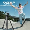 thumbnail image 3 of ZOMEI Professional 1.3M Tripod for TikTok/YouTube/Live Streams with Phone Clip & GoPro Mount, Adjustable Height Ideal for Travel, Outdoor Shooting & Smooth Filming, 3 of 12