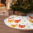 thumbnail image 6 of Kdxio Cute Fox with Heart Print Christmas Tree Skirt Christmas Xmas Tree Skirts Mat for New Year Holiday Christmas Party Decorations-48", 6 of 7