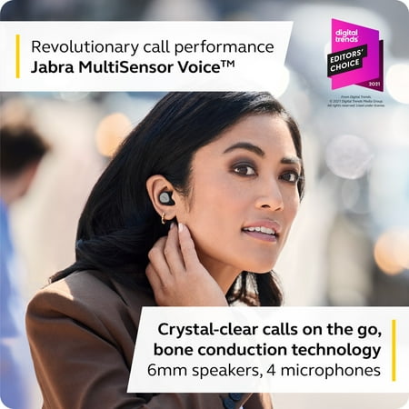 Jabra - Elite 7 Pro True Wireless Noise Canceling In-Ear Headphones - Titanium Black