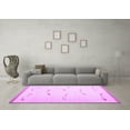 thumbnail image 3 of Ahgly Company Indoor Round Solid Purple Modern Area Rugs, 4' Round, 3 of 4
