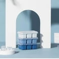 thumbnail image 3 of 6-Pack Ice Cubes Trays Mini Ice Ball Maker Square Ice Cube Moulds for Freezer with Lid - Multi-color, 3 of 9