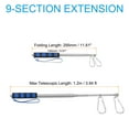 thumbnail image 2 of Unique Bargains 5.2ft Telescopic Handheld Flagpoles Tour Guide Flag Pole with Clips for Teaching, Blue, 1 Pack, 2 of 7