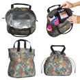 thumbnail image 2 of Boho Bohemia Flower Drawstring Lunch Bag Women - Drawstring Lunch Bag Insulated for Work Office - Stain-Resistant Large Lunchbags for Women with Multi-Pockets, 2 of 6