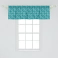 thumbnail image 2 of Ambesonne Nautical Window Valance, Japanese Style Ornate Fish, 54" X 18", Pale Petrol Blue White, 2 of 3