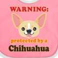 thumbnail image 3 of Inktastic Protected by a Chihuahua Boys or Girls Baby Bib, 3 of 3