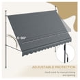 thumbnail image 5 of Retractable Patio Awning 11.5ft x 4ft, Non-Screw, UV Resistant, Adjustable, Dark Gray, 5 of 9
