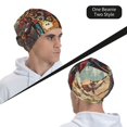 thumbnail image 6 of Fuzoiu Tribal Futuristic Warrior Print Winter Beanie Hat for Men & Women,Warm Knit Cap,Women Windproof Watch Hat,Knit Warm Unisex Beanie, 6 of 7
