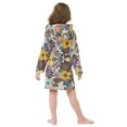 thumbnail image 5 of FORMRS Kids Bathrobe Unisex Hooded Robe Toddler Pajamas Sleepwear, Size 4-6T, Colorful Flowers, 5 of 7