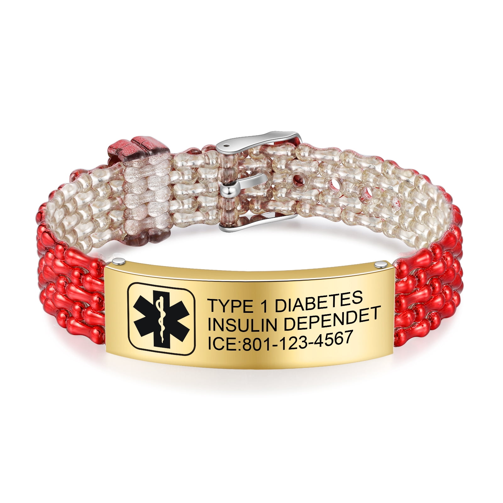 Sports Medical ID Alert Bracelets Emergency ID Bracelets for Women Men