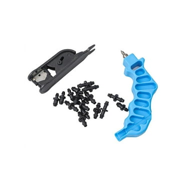 18PCS 2-in-1 Drip Irrigation Tool Set: Punch, Cut & Connect with Ease!