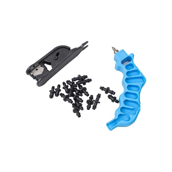 Multi Purpose Drip Irrigation Tool Set with Hose Cutter and Accessories