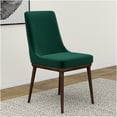 thumbnail image 6 of Mid-Century Modern Velvet Dining Chairs, Set of 2, Solid Wood Frame, Padded Seats for Dining Room, Kitchen, Office, 6 of 10