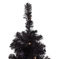 thumbnail image 4 of Northlight Pre-Lit Slim Artificial Tinsel Halloween Tree - 4' - Black - Clear Lights, 4 of 6
