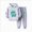 A26-Grey, variant on Toddler Baby Boy Fall Winter Outfit Contrast Color Long Sleeve Sweatshirts Stretch Jogger Pants Newborn Clothes Set 3-4 Years