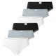 thumbnail image 1 of SCHIESSER Tanga para mujer, paquete de 6 - Paquete de 6 tangas Cheeky, algodón elástico, liso Negro/gris/blanco M (Medium), 1 of 4