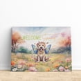 thumbnail image 3 of Welcome Spring Fairy Soft Coated Wheaten Terrier in Flower Meadow Horizontal Matte Canvas Poster Wheatie Dog Lover Wall Art Home Decor - 13002, 3 of 5