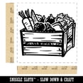 thumbnail image 2 of Wooden Vegetable Crate from the Garden Self-Inking Rubber Stamp Ink Stamper - Blue Ink - Large 1-1/2 Inch, 2 of 7