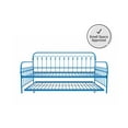 thumbnail image 4 of Novogratz Bright Pop Metal Daybed with Roll Out Trundle - Chic, Stylish, Space-Saving Design - Includes Sturdy Steel Slats (Turquoise, Twin), 4 of 17