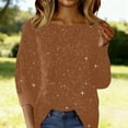 thumbnail image 7 of Sweaters for Women Ladies Glitter Real Sequin One Shoulder Strip Warm Fashion Clothing, 7 of 7