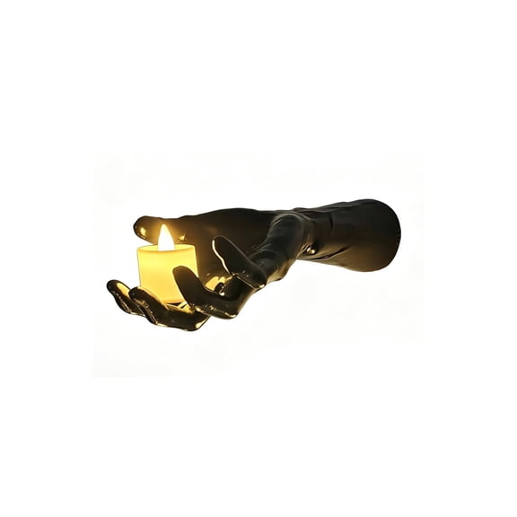 Halloween Devils Hand Wall Sconce Candle Holder, Gothic Resin Hand Shaped Wall Mount Decor, Multi-use Spooky Wall Art Ornament for Home Bar Party Indoor Decor
