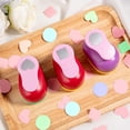 thumbnail image 5 of PH 3pcs Triangle/Flat Round/Square Shape Plastic Paper Punch Hole Puncher for Scrapbook Engraving Greeting Card Making DIY Craft Making Random Mixed Color colorful, 5 of 7