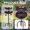 thumbnail image 4 of SLUMLOVE Metal Bird Bath for Outside, Rustproof Outdoor Bird Feeder, 45" Vintage Metal Birdbath with Reinforced 5-Prong Base for Garden and Patio Decor, Double Bowl Design, 4 of 9