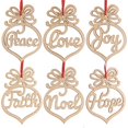thumbnail image 2 of SugarBloom 2D Valentine's Day Wooden Hollow Heart Hanging Ornaments, Rustic Love Theme Decoration for Christmas Tree and Home Decor, Gift Embellishment,, 2 of 7