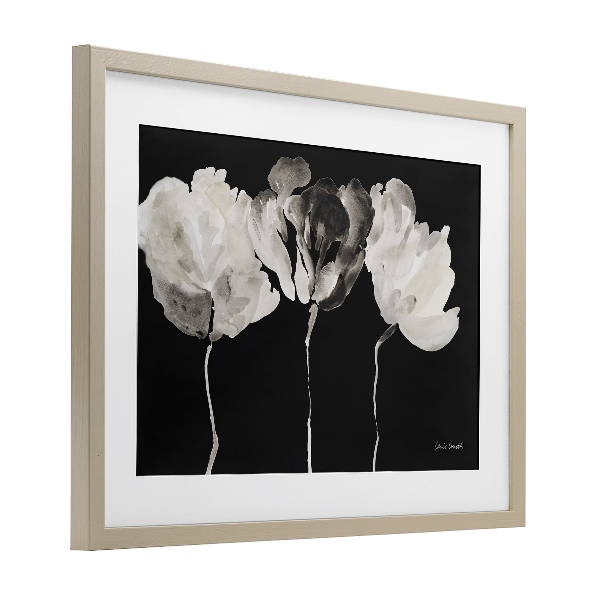 Stupell Industries Trio In Light On Black Birch Framed Print Under Glass, design by Lanie Loreth