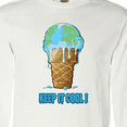 thumbnail image 4 of Inktastic Keep It Cool Melting Earth Ice Cream Cone Long Sleeve T-Shirt, 4 of 5