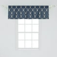 thumbnail image 2 of Ambesonne Deer Window Valance, Retro Hipster Animals, 54" X 18", Slate Blue Tan, 2 of 3