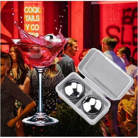 

Stainless Steel Ice Cubes Reusable Metal Ice Balls Whiskey Stones Wine Accessories for Whiskey and Cocktails Keep Drinks Chilled(Size:B)