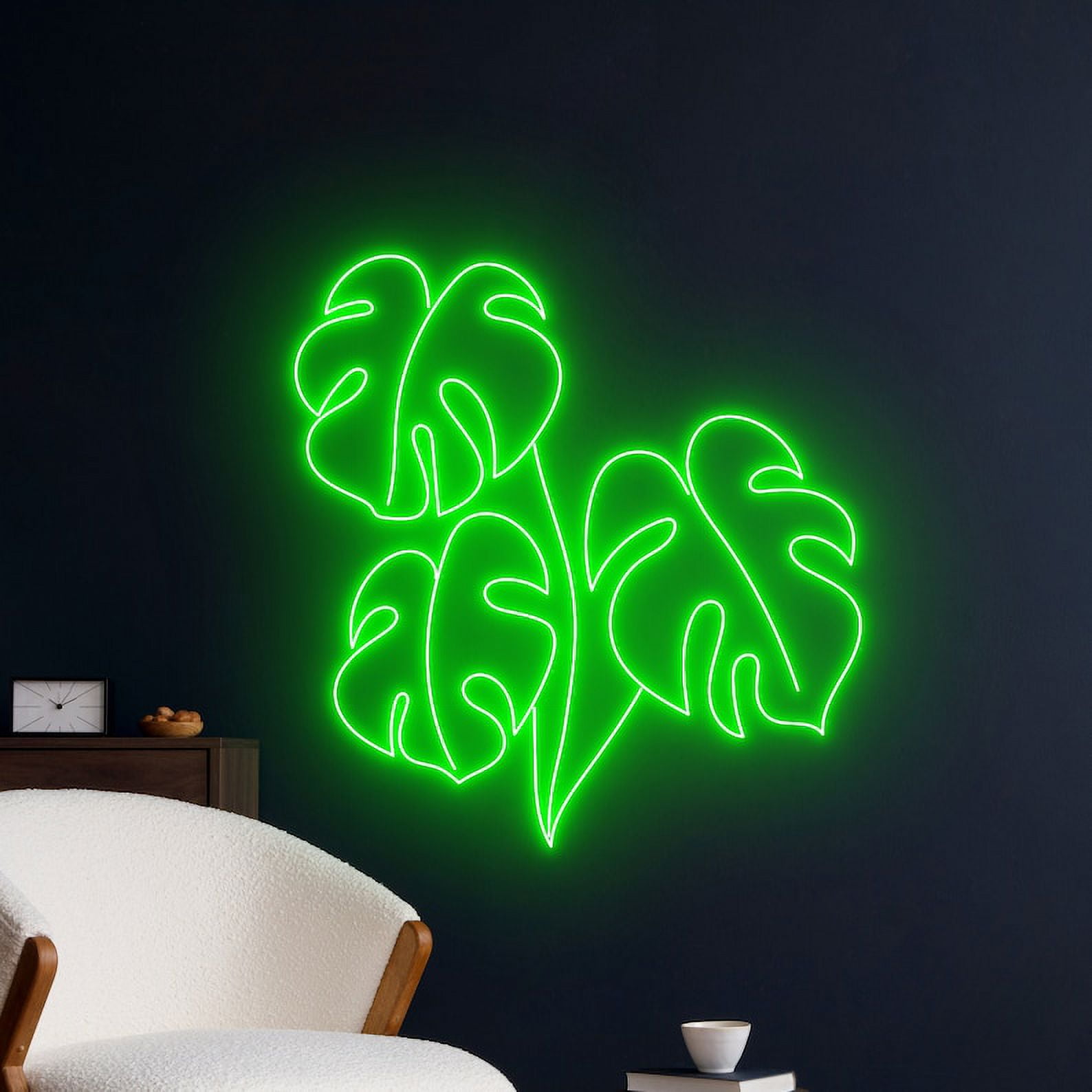 Handmadetneonsign Monstera Leaf Neon Light, Monstera Leaf Tropical