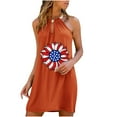 thumbnail image 2 of SMihono Summer Boho Maxi Dress pour Femmes Plus Size Femmes Jour de l'Indépendance Sans Manches Imprimé Sangle Longue Dress Dress Plage Swing Robe de Soleil, 2 of 6