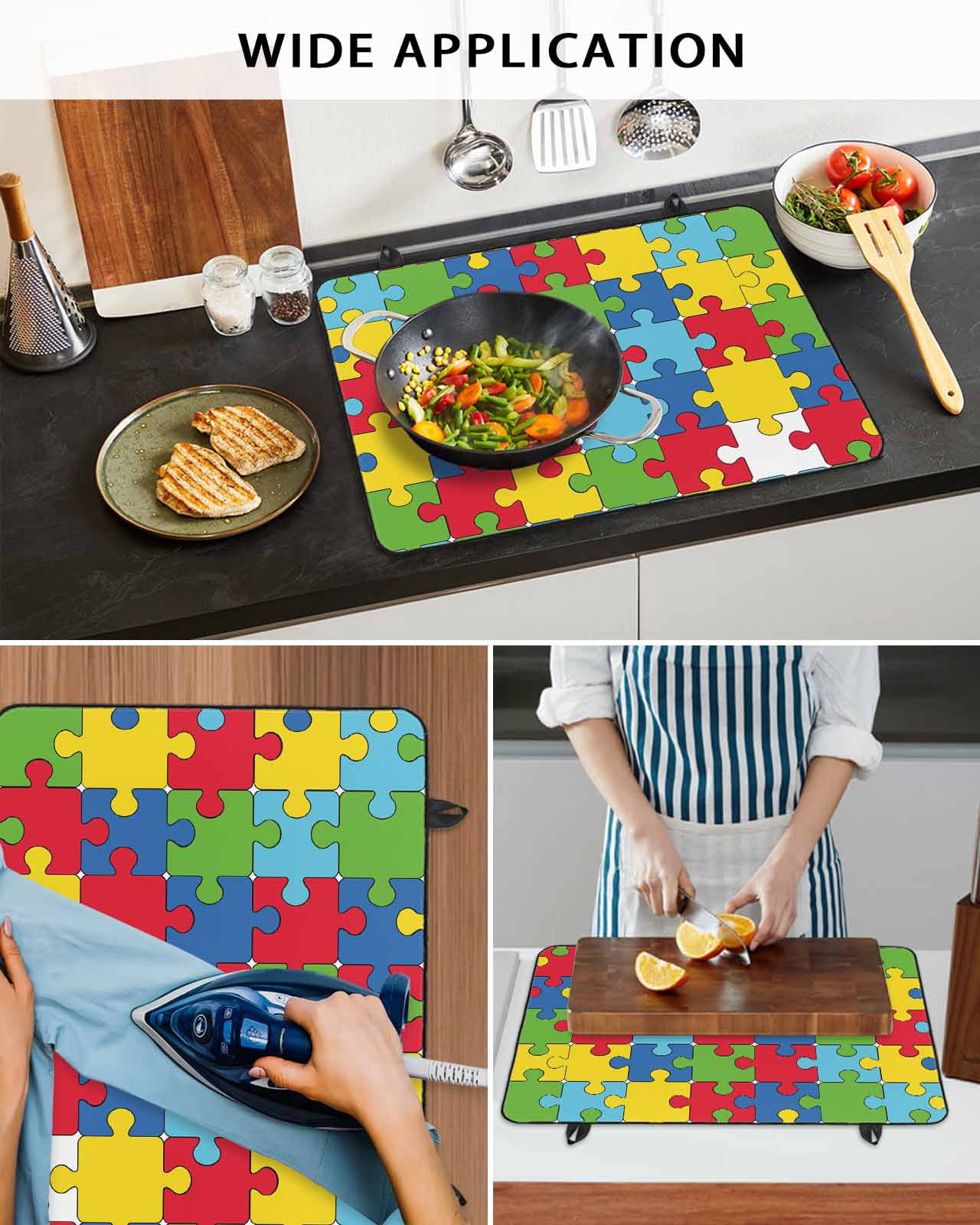 nqOlkjepod Large Induction Cooktop Protector Mat 24"x21", Colorful Geometric Stove Top Covers for Electric Stove, Cartoon Funny Abstract Texture Stove Burner Cover Mats, Glass Top Stove Cover