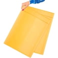 thumbnail image 1 of HAHDAXIA ABC Pack of 10 Gold Kraft Bubble Padded Envelopes 12.5 x 18. Kraft Bubble Peel and Seal Envelopes. Yellow Kraft Bubble Mailers 12 1/2 x 18. Shipping Bags for Mailing Packing Packagin, 1 of 7