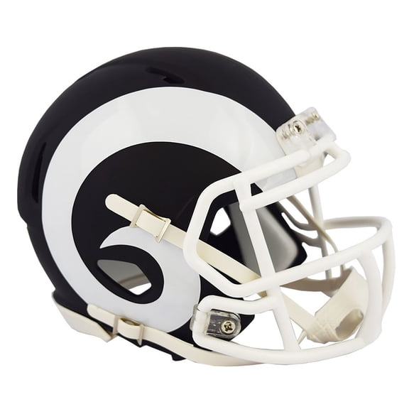 Los Angeles Rams Unsigned Flat Matte Black Speed Mini Helmet 148093