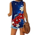 thumbnail image 5 of QUNYINEY Womens Tank Tops Independence Day Summer Long Tops V Neck Loose Fit Sleeveless Casual Patriotic Shirts for Women, 5 of 6