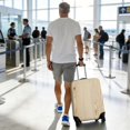 thumbnail image 5 of Stretch Luggage Cover M(22-24in)– Elastic Travel Suitcase Protector with Handle Openings & Bottom Closure, Washable Polyester Spandex Suitcases Cover, Wood Grain Print, 5 of 5