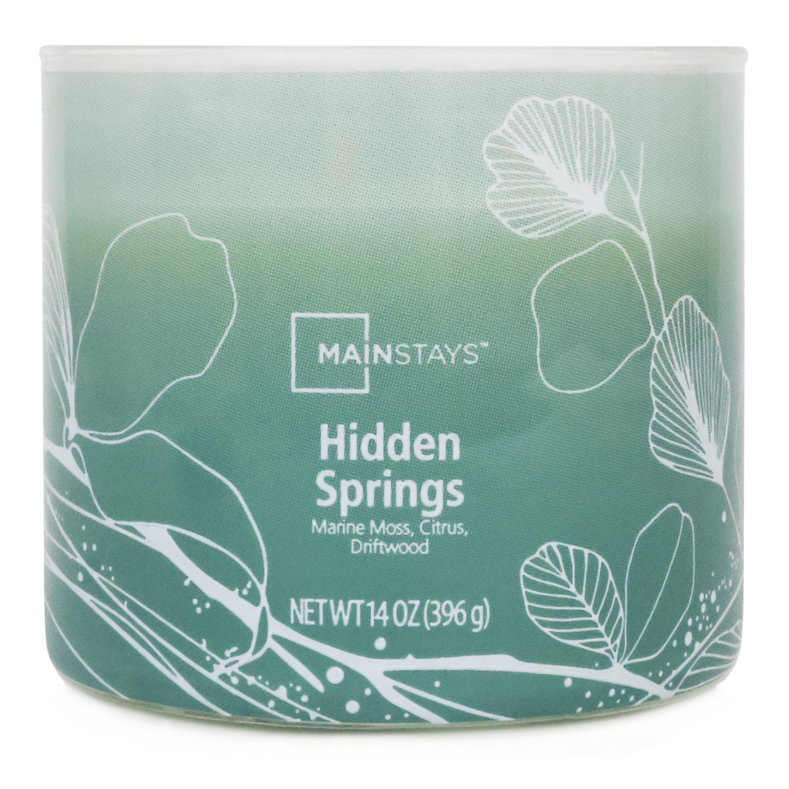 Mainstays 3-Wick Ombre Wrap Hidden Springs Candle, 14-Ounce