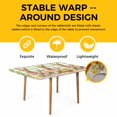 thumbnail image 4 of Easter Bunny Eggs Table Cloths for 3 Foot Rectangle Tables, Spring Tulips Country Rabbits Green Checkered Patio Waterproof Elastic Fitted Tablecloths, Washable Rectangular Table Cover for Camping, 4 of 8