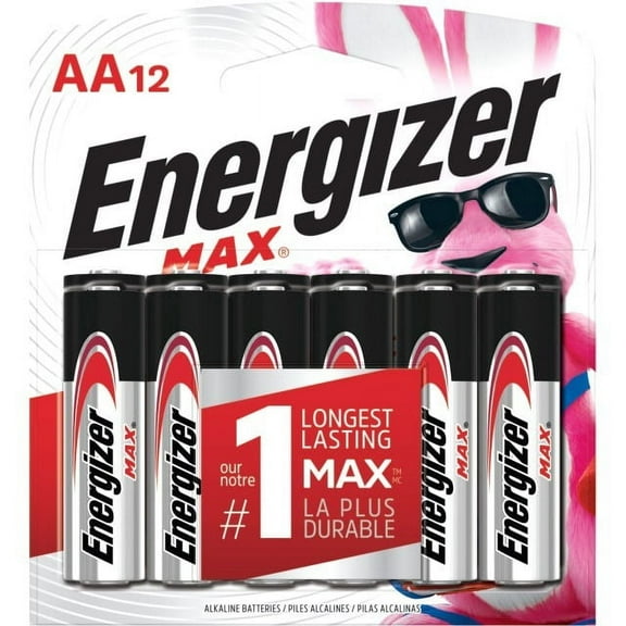 Energizer, EVEE91BW12EM, Max Plus PowerSeal AA Batteries, 12 / Pack