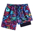 thumbnail image 2 of JTieacloth Boys Swim Trunks With Prints Beach Shorts For Kids Summer Pool Party,Sizes 4-5 Years, 2 of 4