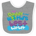 thumbnail image 3 of Inktastic Worlds Best Barber Daddy Boys or Girls Baby Bib, 3 of 4