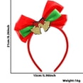 thumbnail image 2 of Yoyauz Christmas Bow Headband Christmas Bow Headband Red Green Headband Christmas Holiday Headband Cute Headband Ladies Girls Holiday Party Clothing Supplies Gifts, 2 of 5